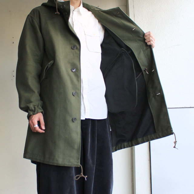 SETTO フードロングコート EXPLORER ST-JK009 （オリーブ） - C
