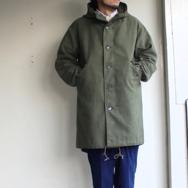 SETTO フードロングコート EXPLORER ST-JK009 （オリーブ） - C