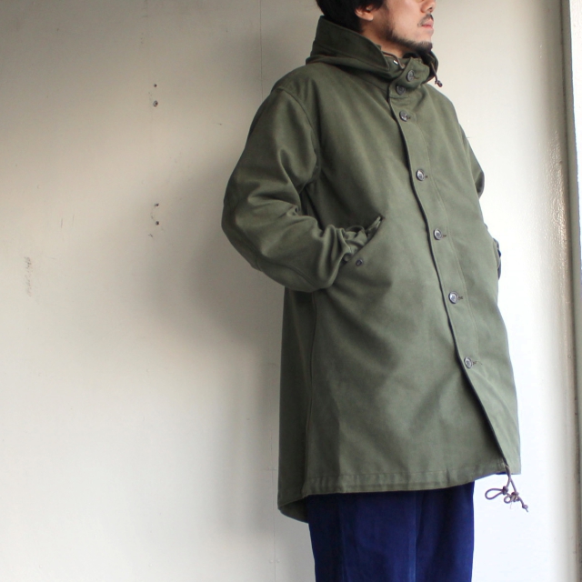 SETTO フードロングコート EXPLORER ST-JK009 （オリーブ） - C