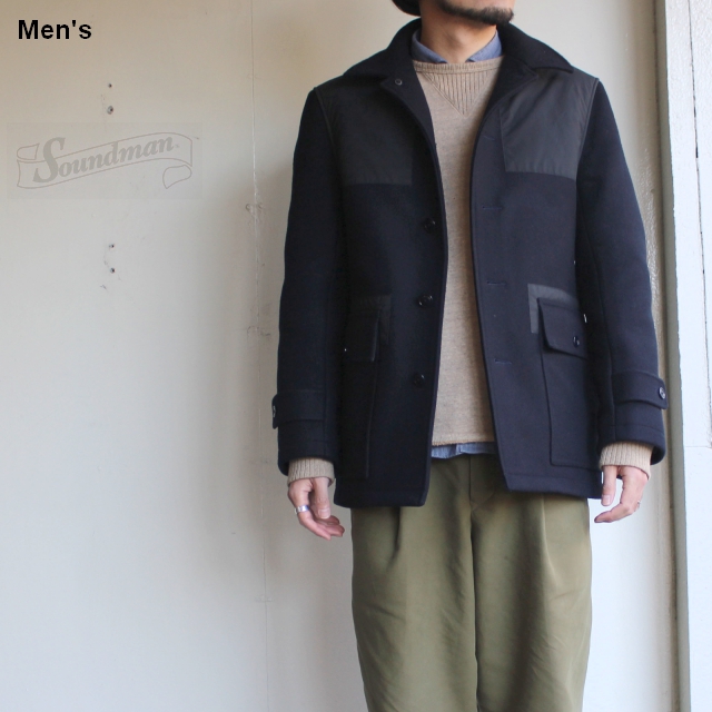 Soundman メルトンワークコート Aberdeen （NAVY） | C