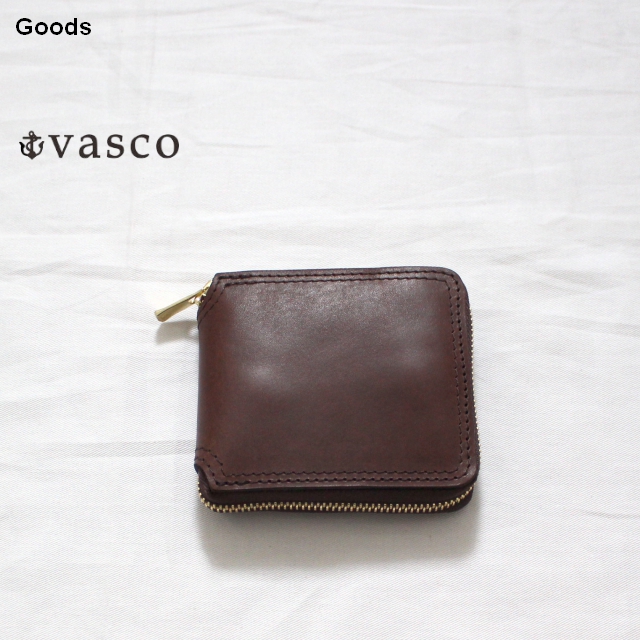 vasco　オイルドレザーショートウォレット　LEATHER VOYAGE ROUND ZIP SHORT WALLET　VSC-700Z　（ブラウン）