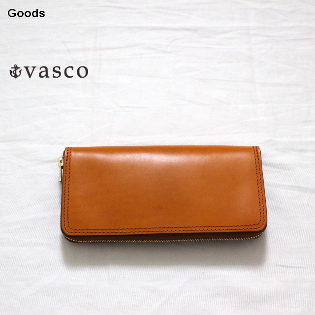 vasco　オイルドレザーロングウォレット LEATHER VOYAGE ROUND ZIP LONG WALLET　VSC-701Z　（MEAL）