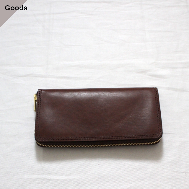 vasco オイルドレザーロングウォレット LEATHER VOYAGE ROUND ZIP LONG WALLET　VSC-701Z ブラウン（CORTESIA）