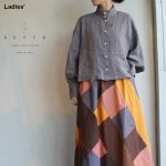 SETTO　LINEN OKKAKE SHIRTS BS　STL-SH017　（グレー）