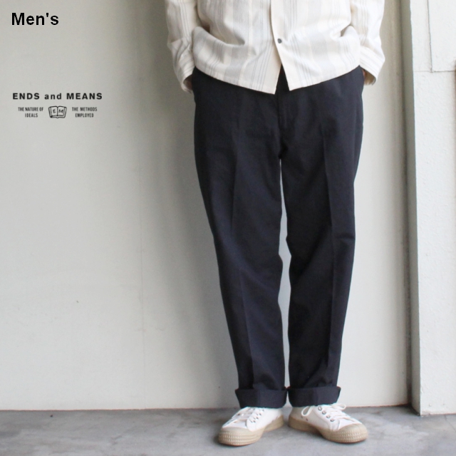 ENDS and MEANS 綿麻ワークトラウザー Work Chino EM-ST-P01 ...