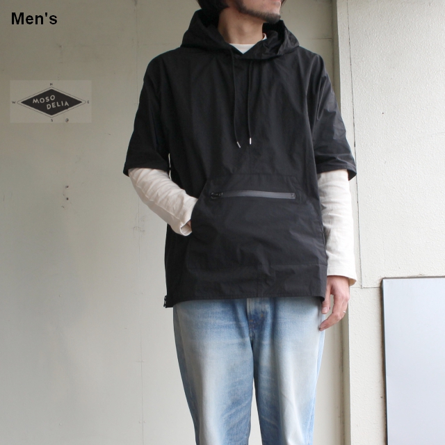 mosodelia　ナイロンスモックパーカ　SMOCK PARKER　19SS-O-003　（ブラック）　