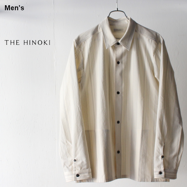 THE HINOKI　オーガニックコットンレギュラーカラーシャツ　TH19S-15　（Stripe）