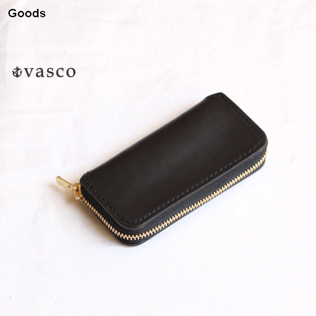 vasco　 オイルドレザーキーケース　LEATHER VOYAGE ROUND ZIP KEY CASE　VSC-671Z　（ブラック）