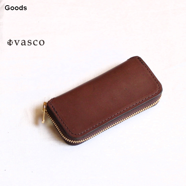 vasco　 オイルドレザーキーケース　LEATHER VOYAGE ROUND ZIP KEY CASE　VSC-671Z　（ブラウン）