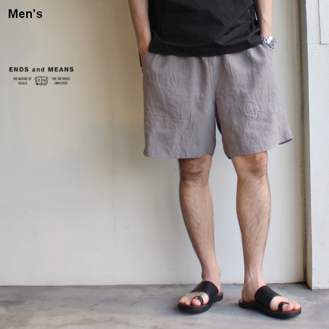 ENDS and MEANS　イージーベーカーショーツ Easy Baker Shorts　EM191P013　（グレー）