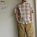 Orgueil　クラシカルチェックシャツ Open Collared Shirt OR-5038A　（Beige Check）