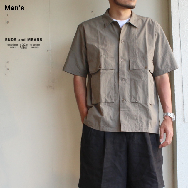 ENDS and MEANS Corfu Shirts グレーカーキ EM191S008 | C.COUNTLY