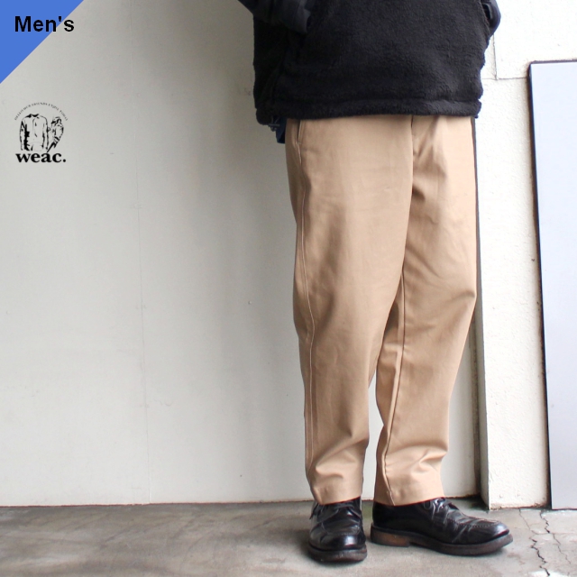 weac.　 POPEYE PANTS　コットンサージ　ベージュ