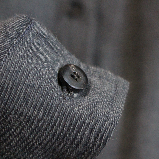 THE HINOKI コットン馬布スタンドアップカラーシャツドレス TH19W-14 チャコールブラウン - 画像 (4)