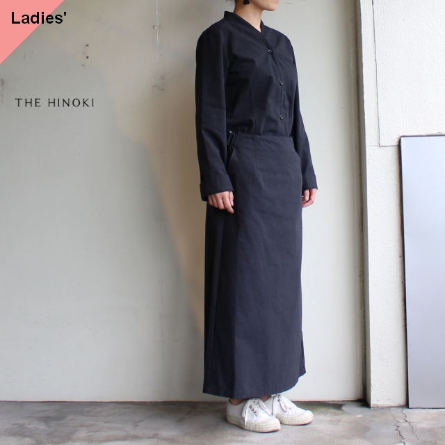 THE HINOKI コットン馬布カラーレスドレス TH19W-15 ブラック | C.COUNTLY | シーカウントリー |  長野県松本市セレクトショップ