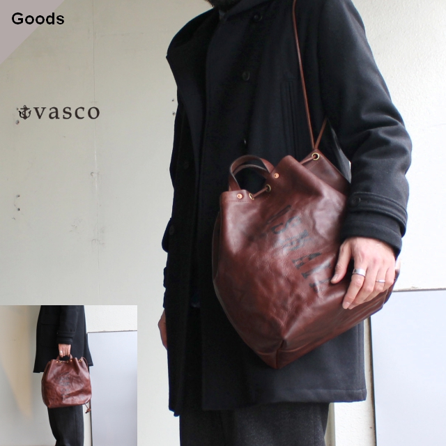 vasco　LEATHER MAILMAN PURSE BAG レザー巾着バッグ VS-210L ブラウン