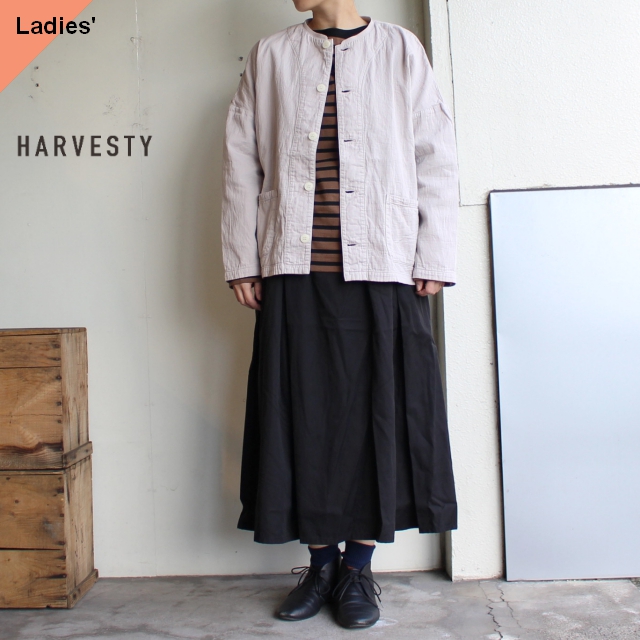 HARVESTY　二重織りアトリエジャケット Atelier Jacket　A32001　グレージュ