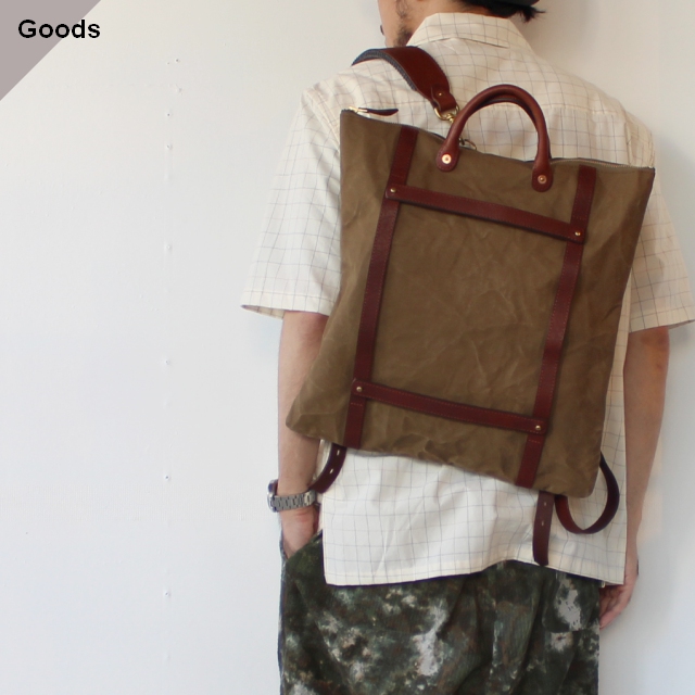 キャンバス×レザーヘルメット2WAYバッグ CANVAS×LEATHER 2WAY HELMET BAG VS-207 オリーブドラブ