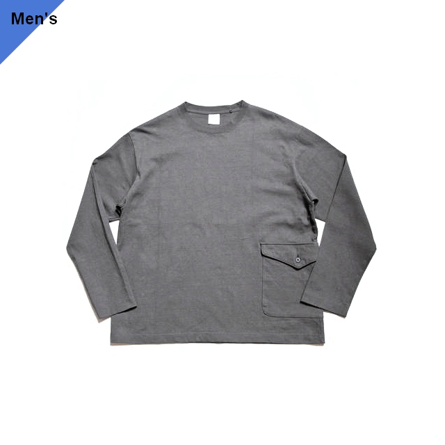 Soundman サウンドマン Holm L/S ヘビーウェイトカーゴポケットTee長袖 417M-062Q Gray