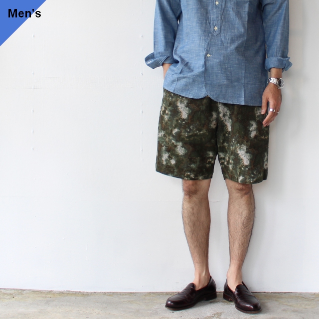 weac. ウィーク RELAX HALF PANTS タイダイグリーン