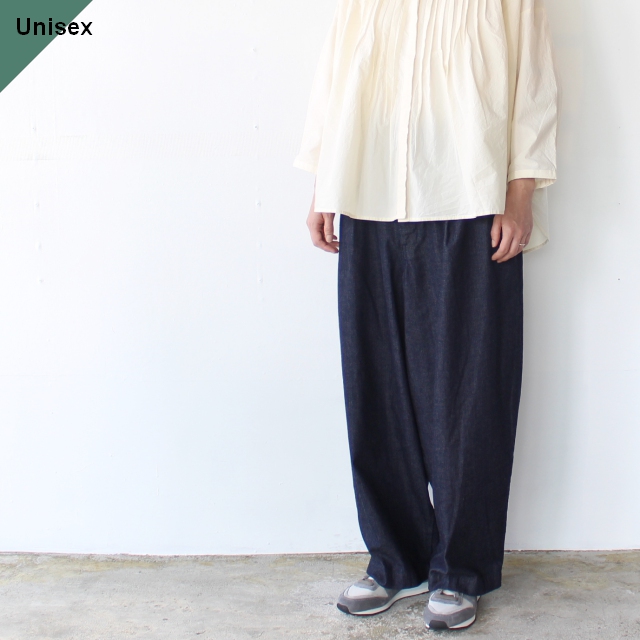 HARVESTY ハーベスティDenim Wide Egg Long Pants デニムワンウォッシュ