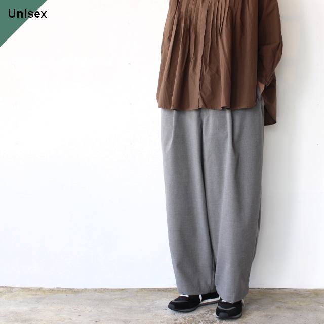 HARVESTY ハーベスティT/R Wide Egg Long Pants グレー