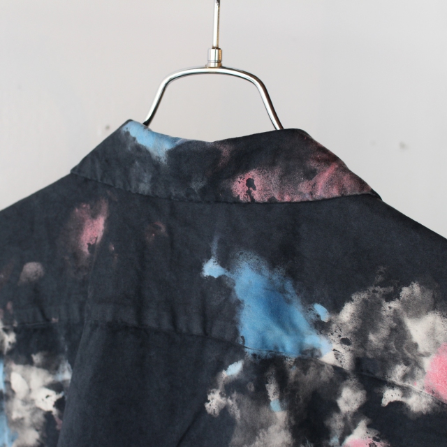 UKIGUMO 手染め開襟シャツ Black - 画像 (5)