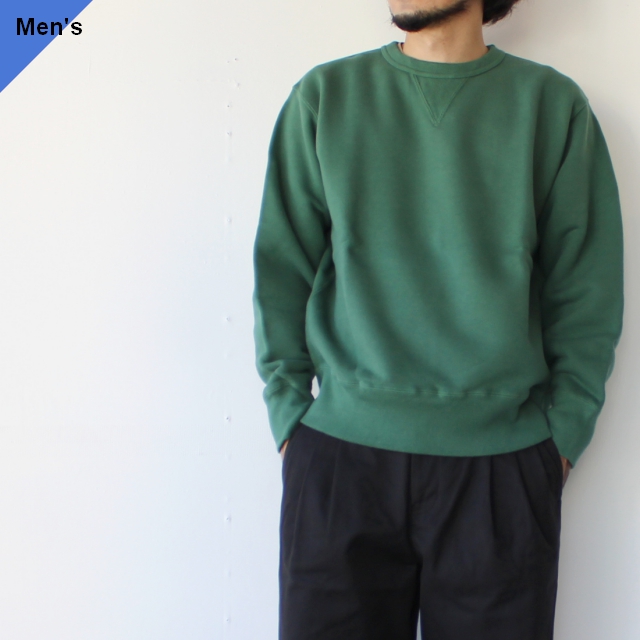 ヘビーウェイトスウェットクルー Heavy fleece sweat クロームグリーン