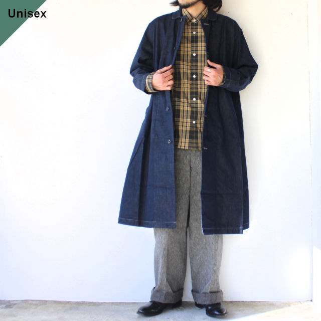 HARVESTY デニムオーバーコート Denim Over Coat （ONE WASH）