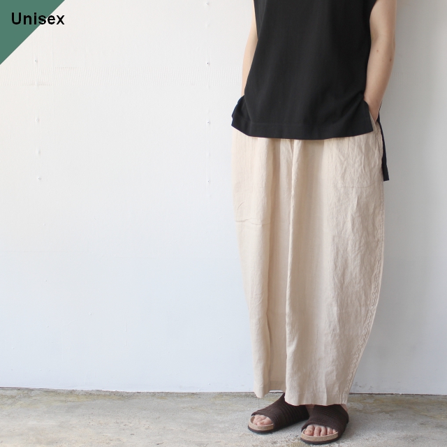 HARVESTY　French linen easy circus pants フレンチリネンイージーサーカスパンツ　A12214　（Beige）