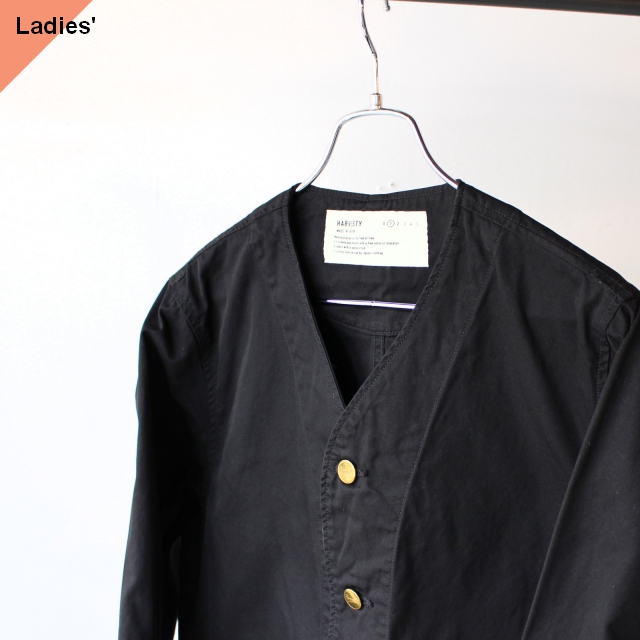 HARVESTY ノーカラーアトリエジャケット No Collar Atelier Jacket　（Black）