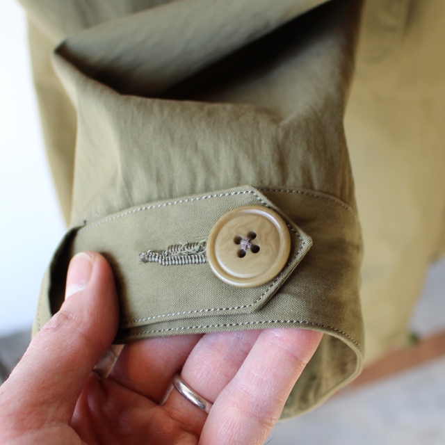 HAVERSACK/ ナイロンシルクバックギャザーバルカラーコート　マスタード HAVERSACK/ ナイロンシルクバックギャザーバルカラーコート