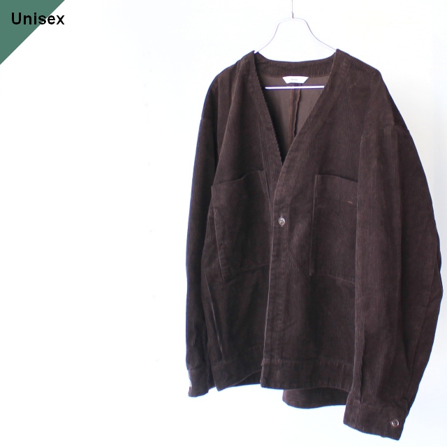 amne コーデュロイノーカラーブルゾン Corduroy Clerk Blouson　（Brown）