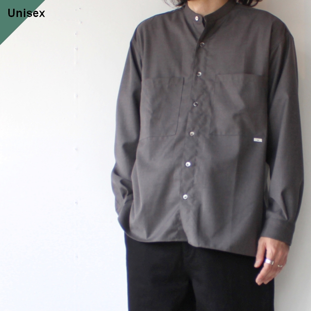 amne　GABARDINE Coverd Shirts　（Charcoal）