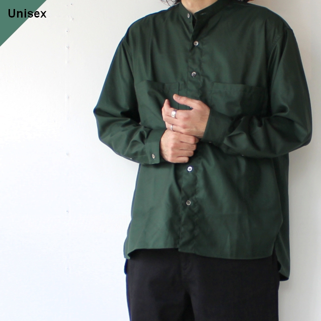 amne　GABARDINE Coverd Shirts　（Green）