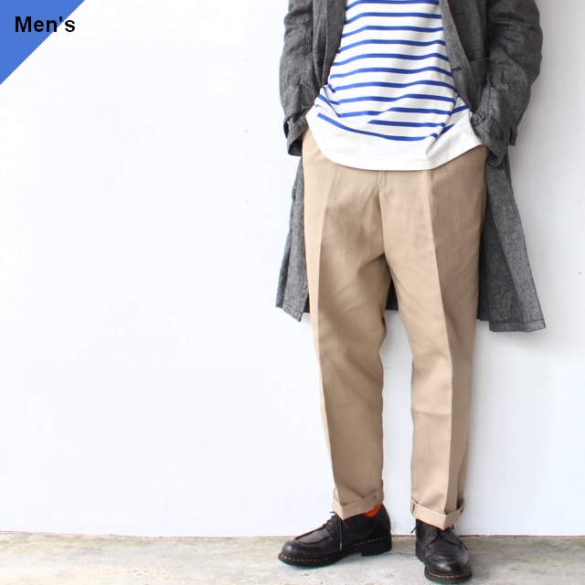 FANTASTICDAYS 綿麻ツイルトラウザー TAPERED-M-221-01 （Beige）