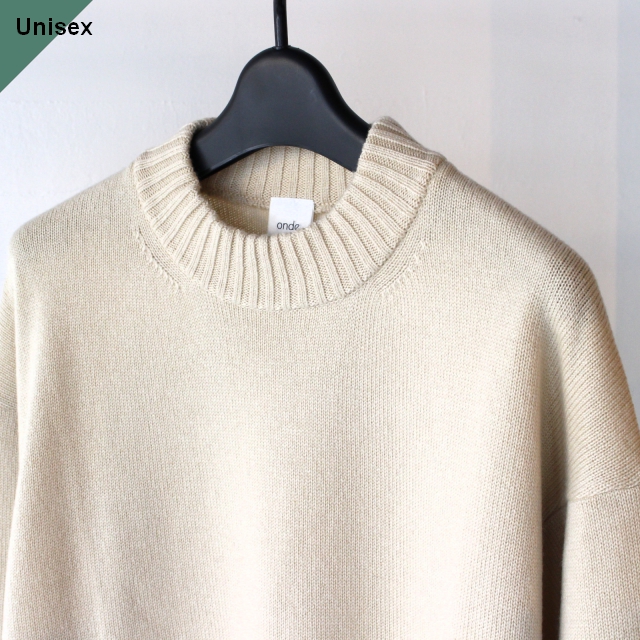 onde Washable Cashmere Knit Crew （Ecru）