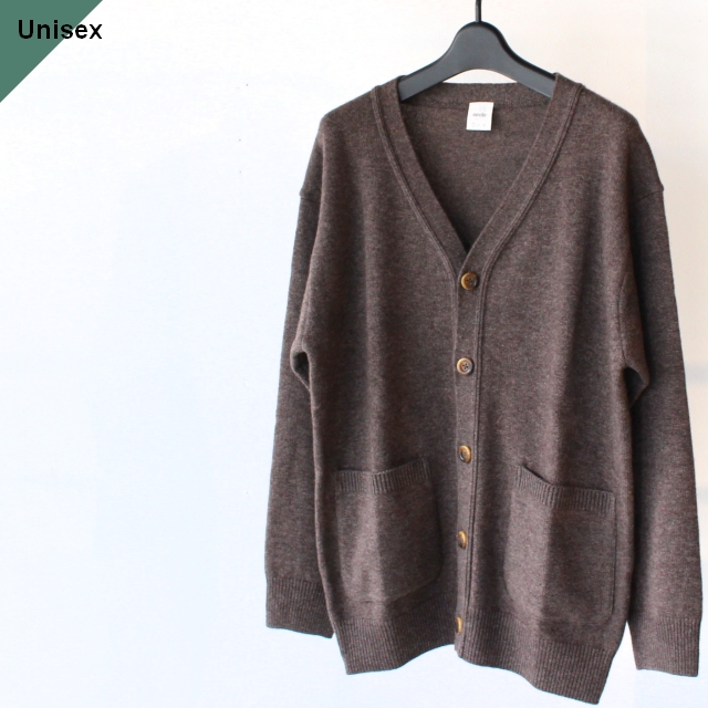 onde Washable Cashmere Knit Cardigan （Walnut）