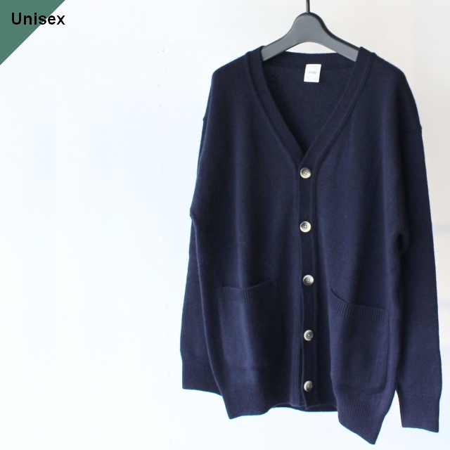 onde Washable Cashmere Knit Cardigan （Navy）