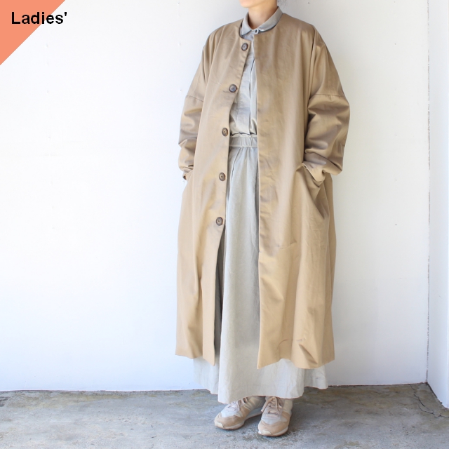 SETTO ノーカラーコート PORTE COAT STL-JK063（BEIGE）