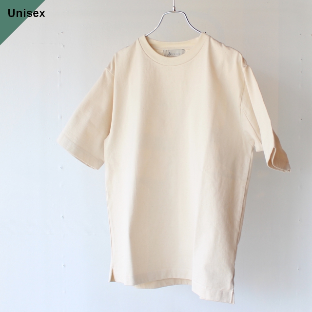 Siora ヘビーウェイト天竺クルーネックTee / Interlock kniting Tee　（ECRU）