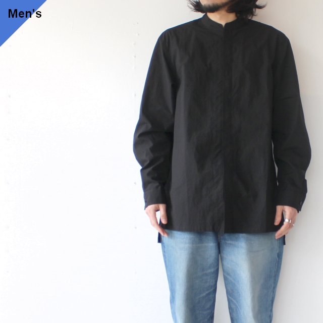 THE HINOKI オーガニックコットンウェザーシャツ OG Cotton Stand Collar Shirt TH22S-2 （Black）