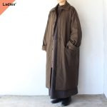 THE HINOKI レディース 中綿バルマカーンコート OG Cotton wool linen twill Padding coat　TH22W-22　（Dusky green）