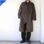 THE HINOKI メンズ 中綿バルマカーンコート OG Cotton wool linen twill Padding coat　TH22W-22　（Dusky green）