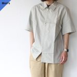 THE HINOKI 半袖ジップシャツ OG Cotton Poplin Half Sleeve Zip Shirt / TH23S-21　（Gray）