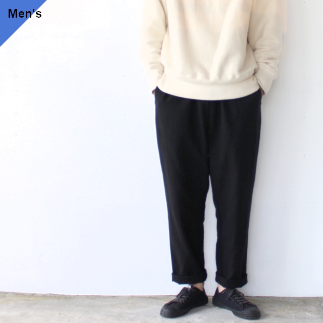 weac. テーパードイージーパンツ RELAX PANTS (Black)