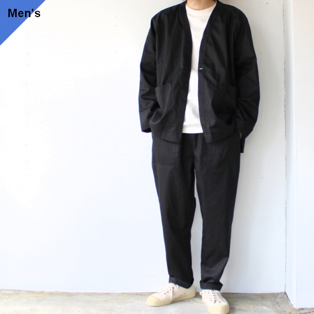 weac. HATENA CARDIGAN / EASY FATIGUE PANTS イージーセットアップ　（Black）