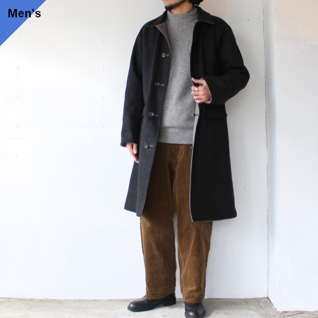 Orgueil リバーシブルウールコート Reversible coat OR-4207A （Black×Check）