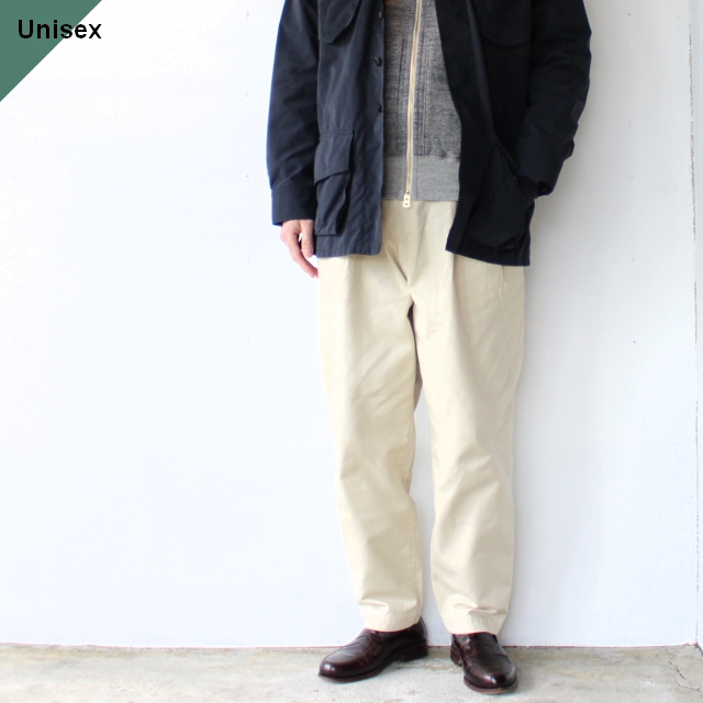 HARVESTY タックイージーチノトラウザー EASY EGG PANTS / A11913（Ivory）