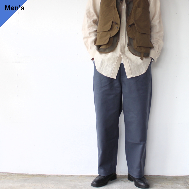 weac. コットンサージ2タックトラウザー Cook pants （GRAY） | C.COUNTLY | シーカウントリー |  長野県松本市セレクトショップ